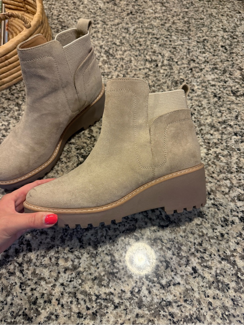 Dolce Vita Light Taupe Suede Rango Boots